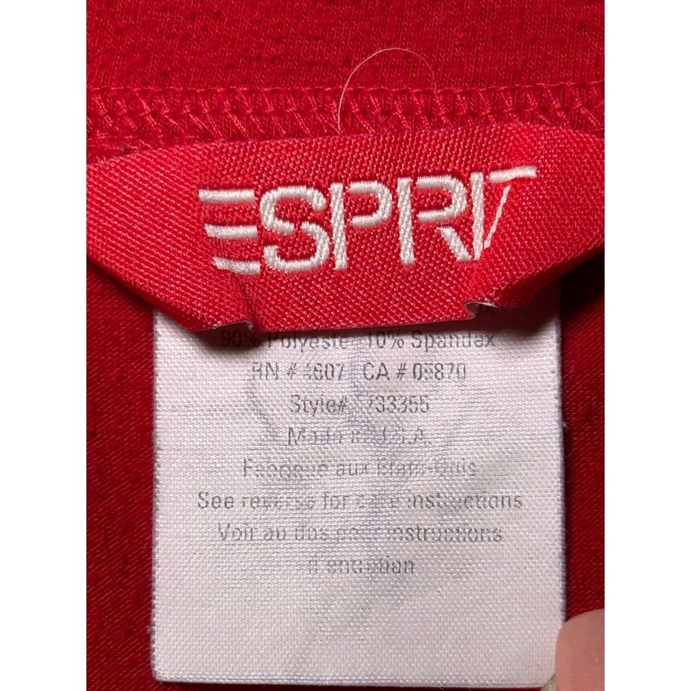 Y2K Esprit red long sleeve woman's top size medium - Picture 2 of 5